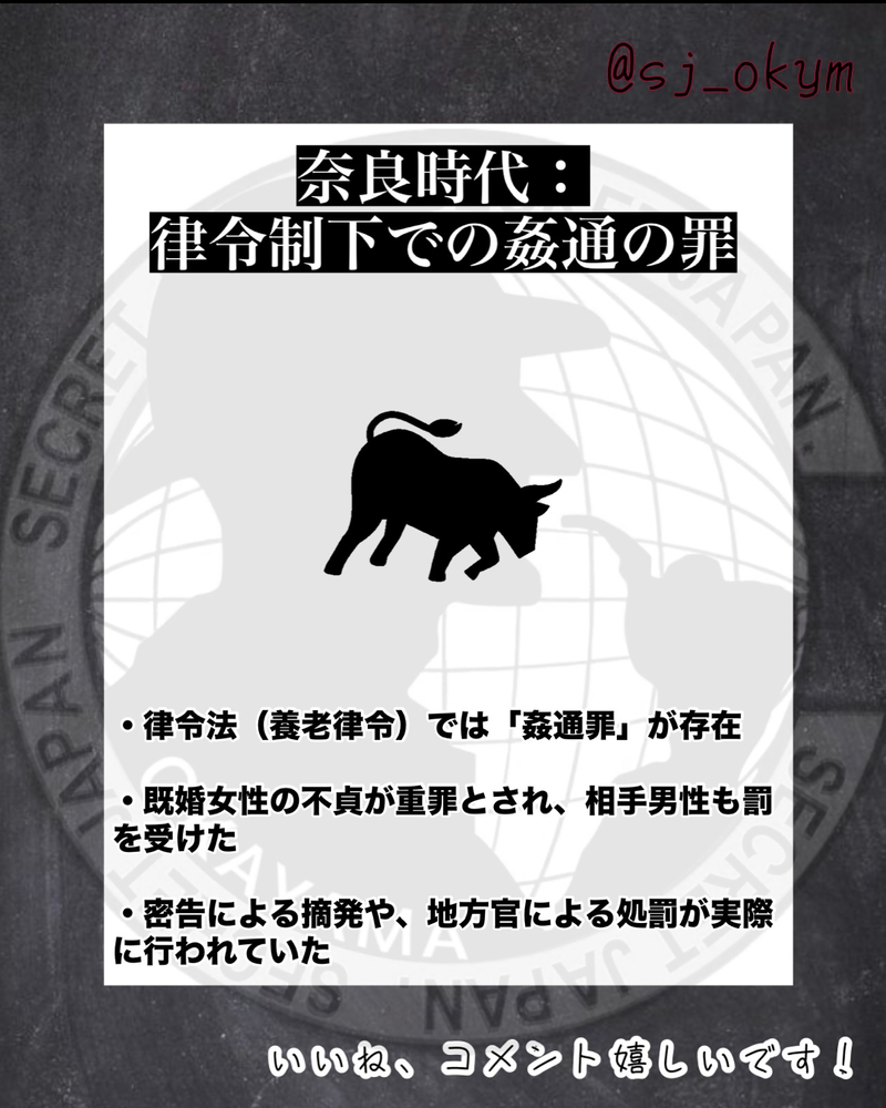 浮気、不貞に関しての歴史