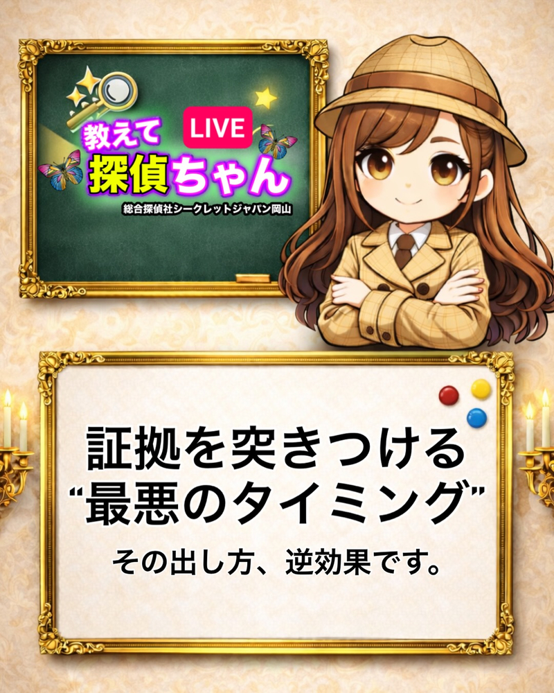 浮気の証拠がそろったとき、最も危険なのは「すぐに突きつける」